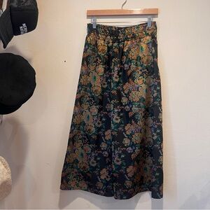 Anthropologie Multicolor Floral A-Line Skirt